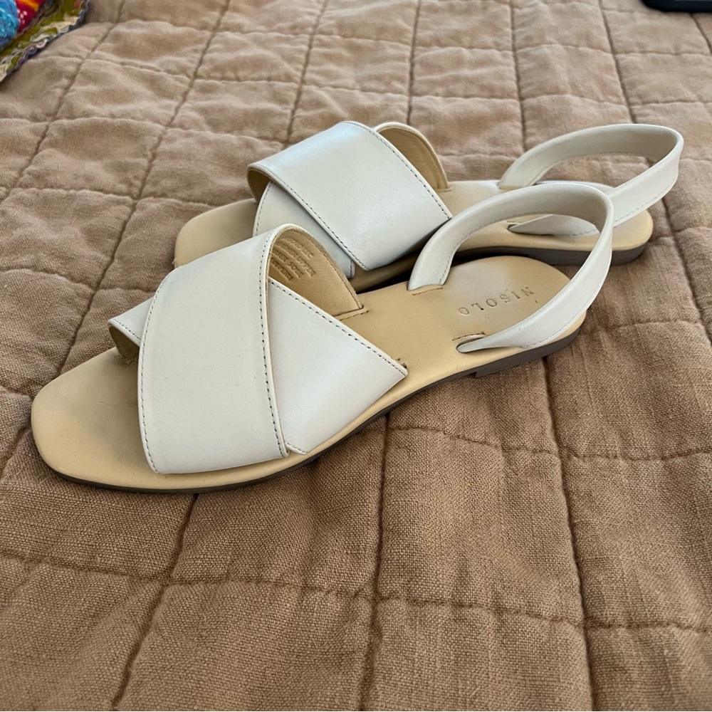 Nisolo All Day Cross Strap Sandal in Bone